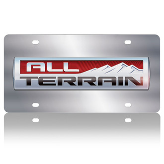 Eurosport Daytona® - GM Polished License Plate with Black Off Road New Logo