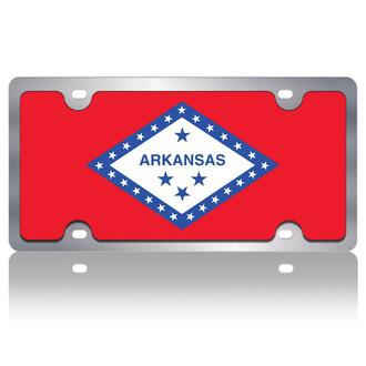 Eurosport Daytona® - Flags Style License Plate with Arkansas