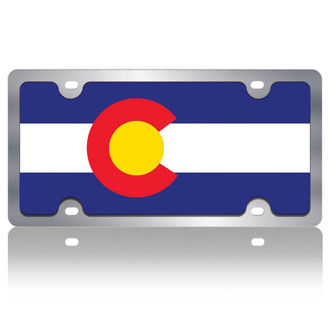 Eurosport Daytona® - Flags Style License Plate with Colorado