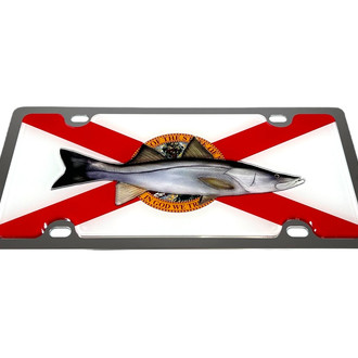 Eurosport Daytona® - Flags Style License Plate with Florida Flag Snook