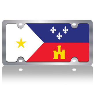 Eurosport Daytona® - Flags Style License Plate with Acadiana