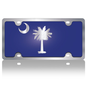 Eurosport Daytona® - Flags Style License Plate with South Carolina