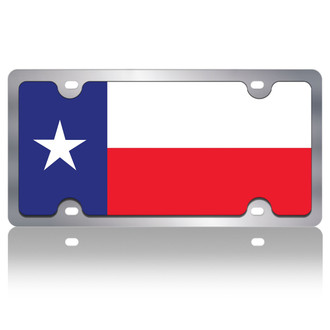 Eurosport Daytona® - Flags Style License Plate with Texas