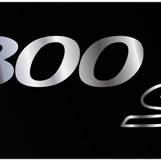 Eurosport Daytona® - GM Lazertag Black License Plate with Silver 300S Logo