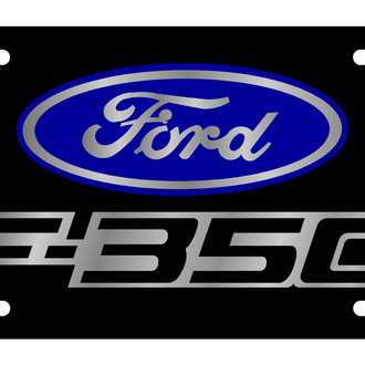 Eurosport Daytona® - Ford Motor Company Black License Plate with Silver Ford F-350 New Logo