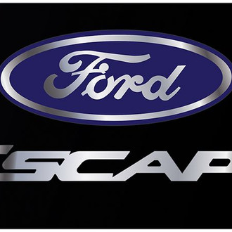 Eurosport Daytona® - Ford Motor Company Lazertag Black License Plate with Silver Escape New Logo and Ford Emblem