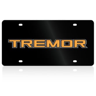 Eurosport Daytona® - Lazertag Black License Plate with Silver Ford Trermor Logo