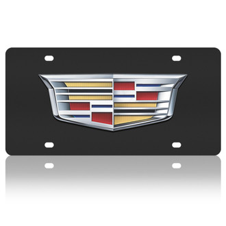 Eurosport Daytona® - Black License Plate with Cadillac Crest