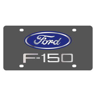 Eurosport Daytona® - Ford Motor Company Black License Plate with Silver F-150 Logo and Ford Emblem