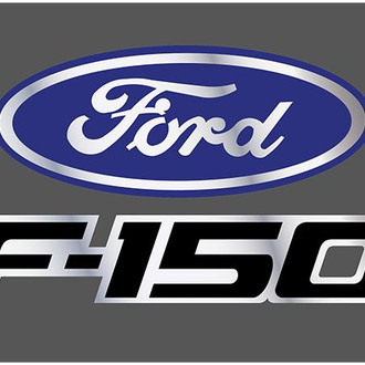 Eurosport Daytona® - Ford Motor Company Black License Plate with Silver F-150 New Logo and Blue Ford Emblem