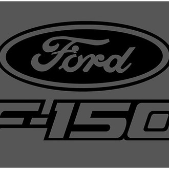 Eurosport Daytona® - Ford Motor Company Black License Plate with Black F-150 New Logo and Blue Ford Emblem
