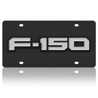 Eurosport Daytona® - Ford Motor Company Black License Plate with Style 3 Silver F-150 Badge New Logo
