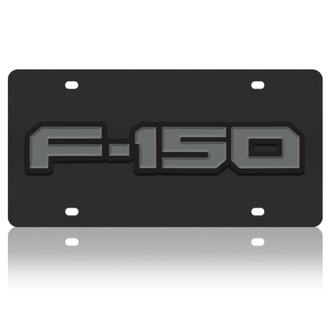 Eurosport Daytona® - Ford Motor Company Black License Plate with Style 3 Black F-150 Badge New Logo
