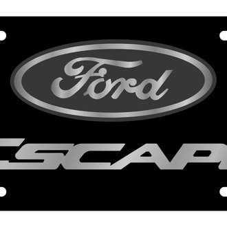 Eurosport Daytona® - Ford Motor Company Black License Plate with Silver Escape New Logo and Black Ford Emblem