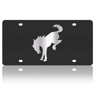 Eurosport Daytona® - Black License Plate with Polished Bronco Logo
