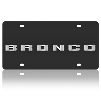 Eurosport Daytona® - Black License Plate with Polished Bronco Word