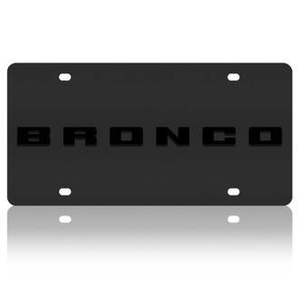 Eurosport Daytona® - Black License Plate with Black Bronco Word