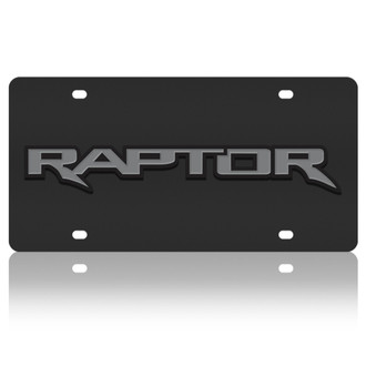 Eurosport Daytona® - Ford Motor Company Black License Plate with Raptor New Logo and Ford Emblem