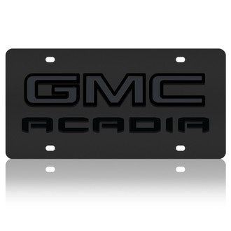 Eurosport Daytona® - GM Black License Plate with Black GMC Acadia New Logo