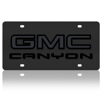 Eurosport Daytona® - GM Black License Plate with Black GMC Canyon New Logo