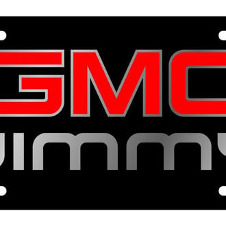 Eurosport Daytona® - GM Black License Plate with Silver GMC Terrain Logo