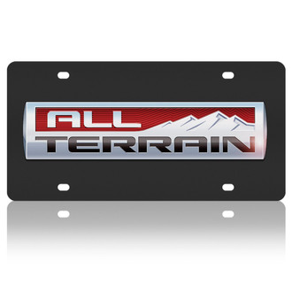 Eurosport Daytona® - GM Black License Plate with Silver Off Road New Logo