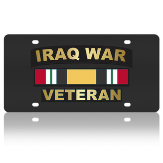 Eurosport Daytona® - LSN Black License Plate with Iraq War Veteran Logo