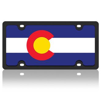 Eurosport Daytona® - Flags Style License Plate with Colorado