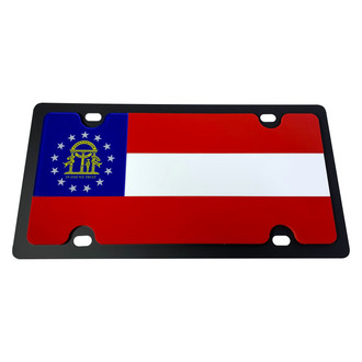 Eurosport Daytona® - Flags Style License Plate with Georgia