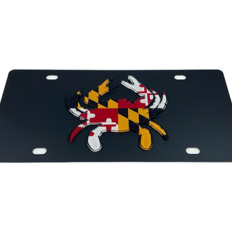 Eurosport Daytona® - Flags Style License Plate with Maryland Crab