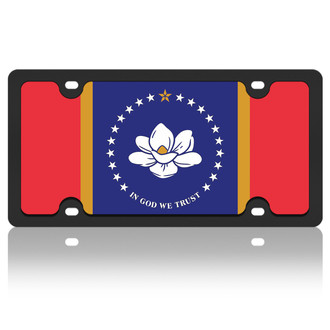 Eurosport Daytona® - Flags Style License Plate with Mississippi