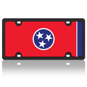 Eurosport Daytona® - Flags Style License Plate with Black Tennessee