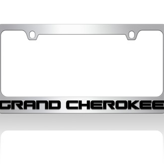 Eurosport Daytona® - MOPAR 2-Hole License Plate Frame with Grand Cherokee Logo