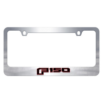 Eurosport Daytona® - Ford Motor Company 2-Hole Chrome License Plate Frame with Black F-150 New Logo