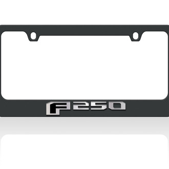 Eurosport Daytona® - Ford Motor Company 2-Hole Black License Plate Frame with Silver F-250 New Logo