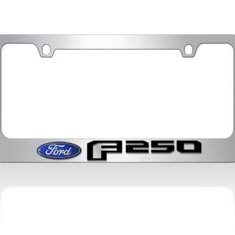 Eurosport Daytona® - Ford Motor Company 2-Hole License Plate Frame with F-250 New Logo and Ford Emblem