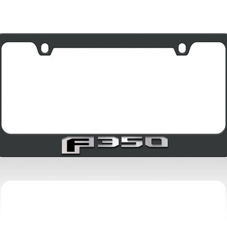 Eurosport Daytona® - Ford Motor Company 2-Hole Black License Plate Frame with Silver F-350 New Logo