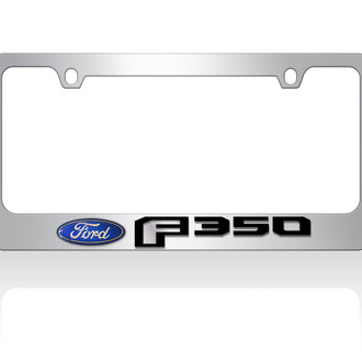 Eurosport Daytona® - Ford Motor Company 2-Hole License Plate Frame with F-350 New Logo and Ford Emblem