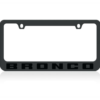 Eurosport Daytona® - Black License Plate Frame with Black Bronco Logo