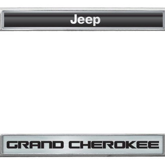 Eurosport Daytona® - MOPAR 4-Hole Chrome License Plate Frame with Grand Cherokee New Logo