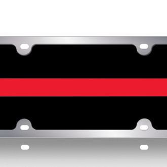 Eurosport Daytona® - LSN License Plate with Fallen FireFighter Logo and Red Bar