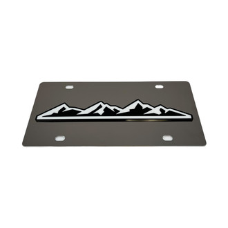 Eurosport Daytona® - LSN Polished License Plate with Mountain Range Logo