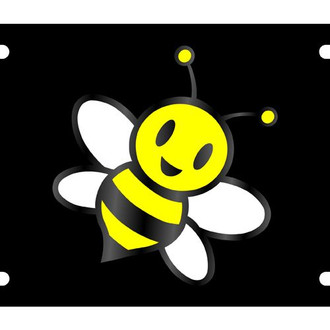 Eurosport Daytona® - LSN Black License Plate with Lil Bumble Bee Logo