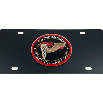 Eurosport Daytona® - LSN Polished License Plate with US Army Pathfinders Logo