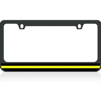 Eurosport Daytona® - LSN Black License Plate with Yellow Line