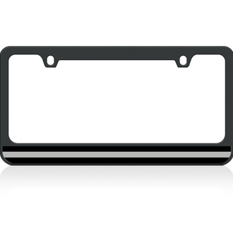 Eurosport Daytona® - LSN Black License Plate with Gray Line