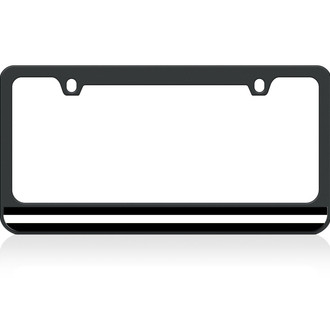 Eurosport Daytona® - LSN Black License Plate with White Line