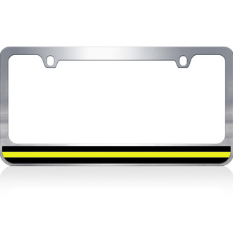 Eurosport Daytona® - LSN Chrome License Plate with Yellow Line