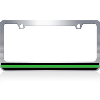 Eurosport Daytona® - LSN Chrome License Plate with Green Line