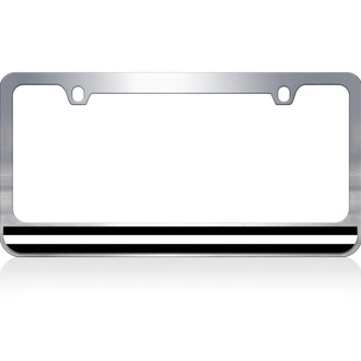 Eurosport Daytona® - LSN Chrome License Plate with White Line